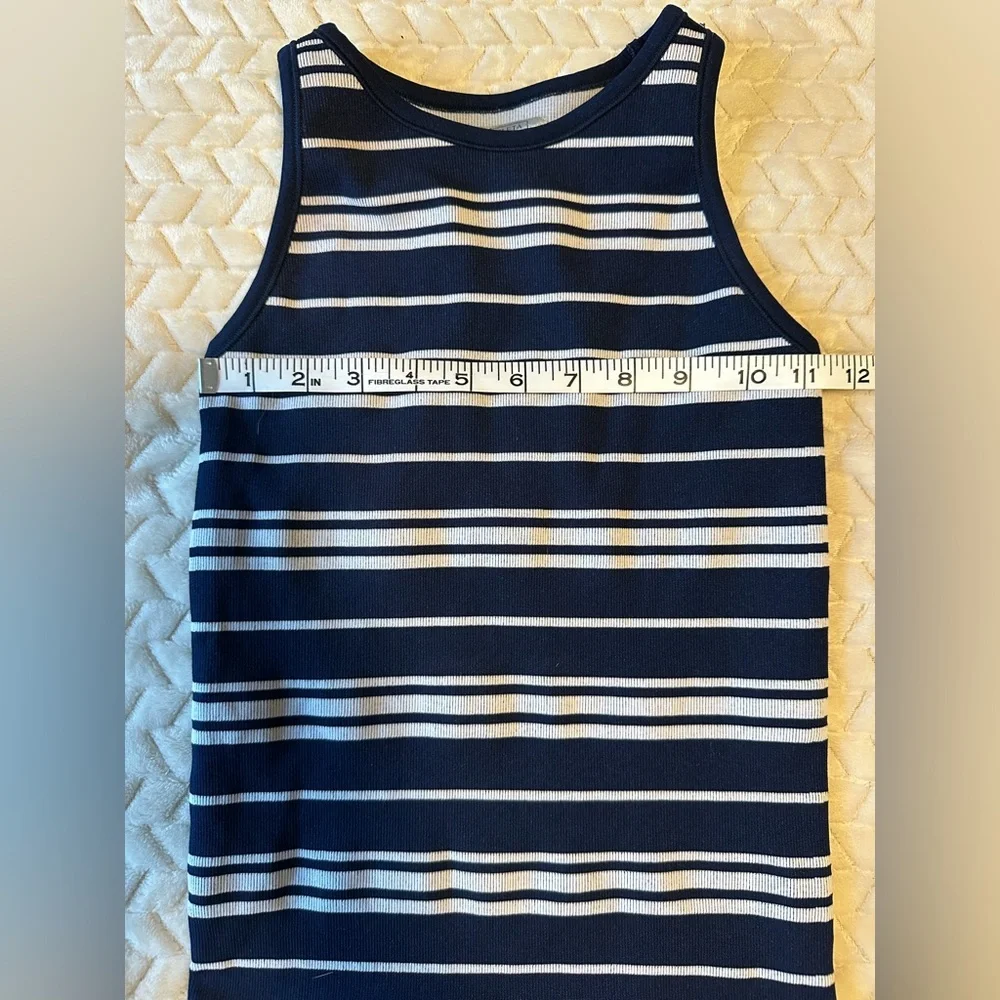 Athleta Stripped Tank Blue/White Size X-Small - Picture 3 of 4